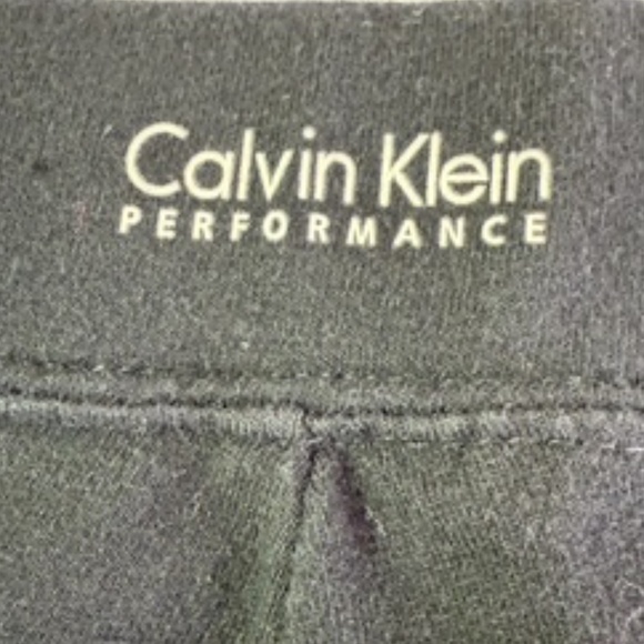 Calvin Klein Performance Quick Dry Lime Green Calf Zipper Capri Leggings Size L - Picture 8 of 8